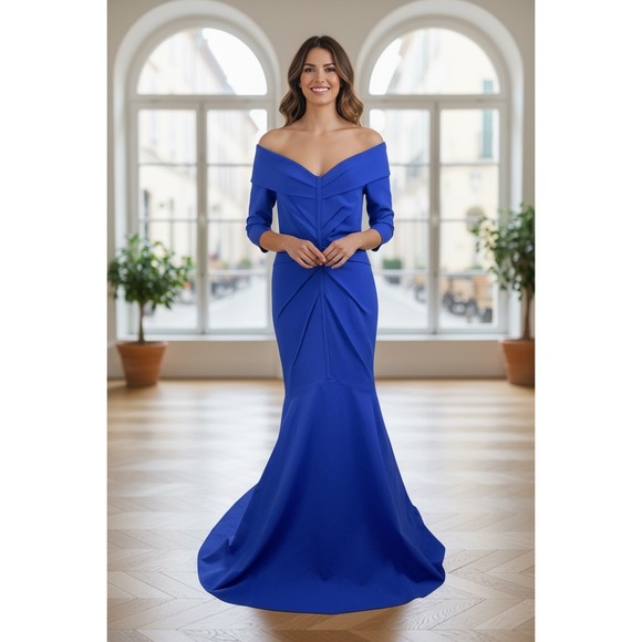 elegant black plus size dresses Tomyris Plus Size Evening Dress in Black main image 0
